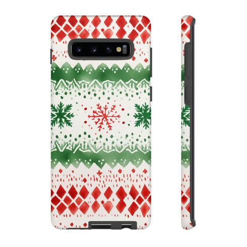 Watercolor Christmas Knitting - Impact Resistant Phone Case Samsung Galaxy S10 Plus Matte
